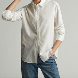 Everlane Airy White Button Down Shirt
